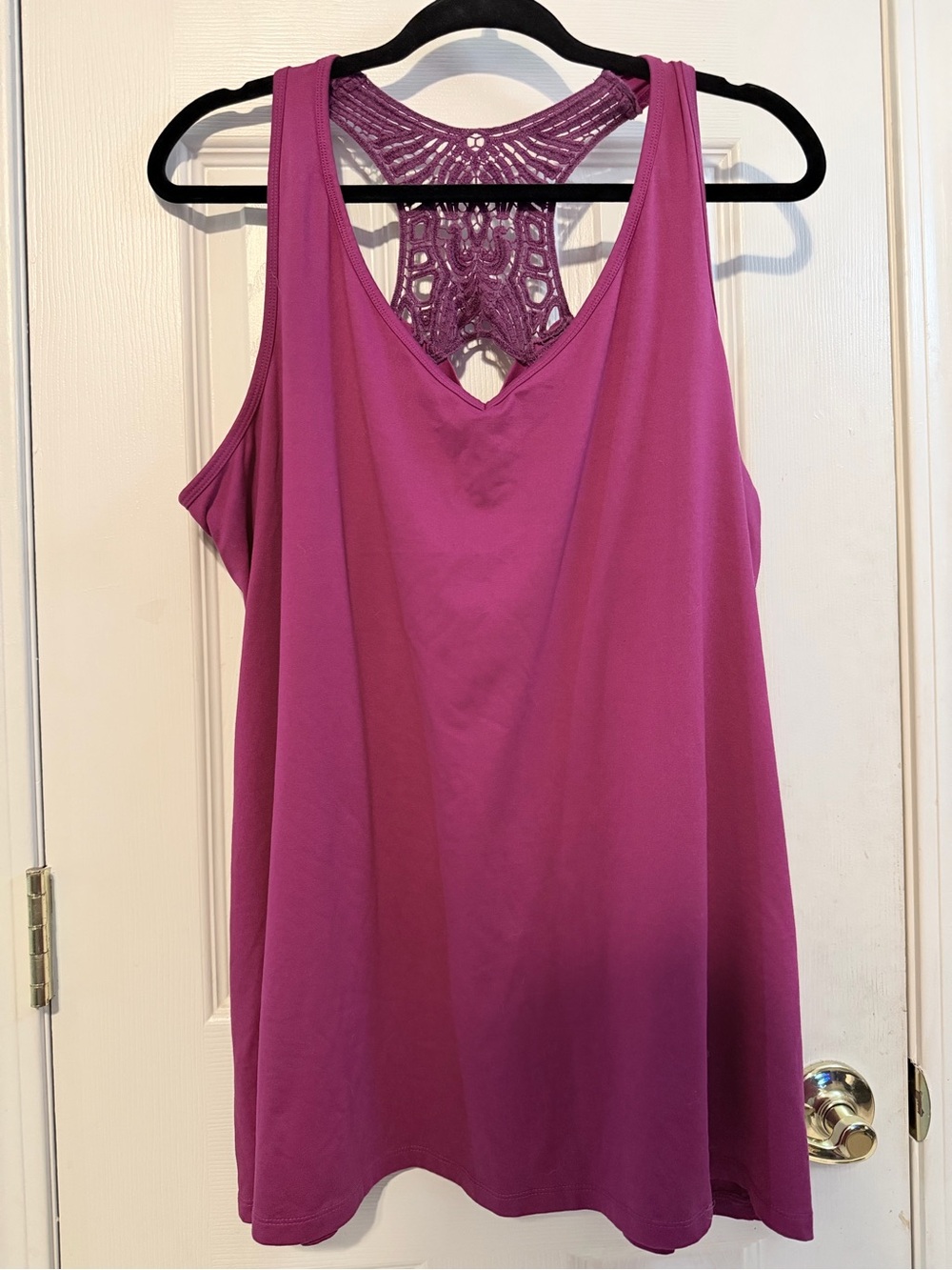 Livi Active Magenta Crochet-Racerback Tank Top